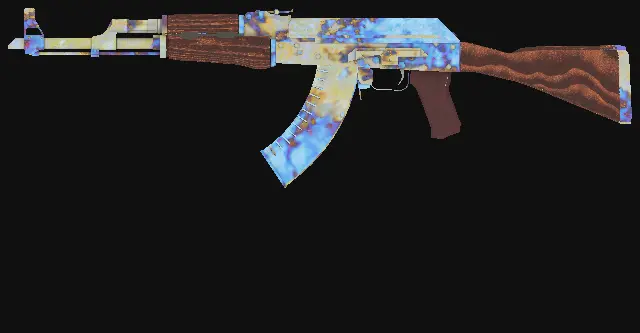 AK-47 Case Hardened seed 661 pattern render