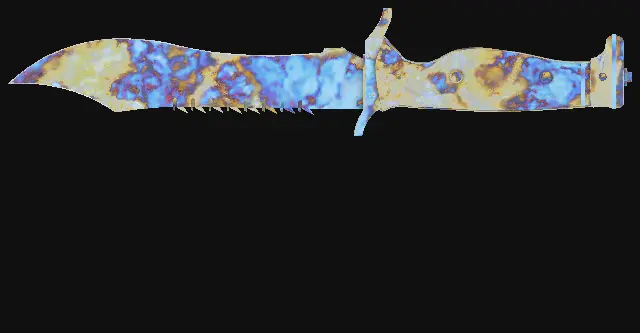 Bowie Knife Case Hardened seed 608 playside