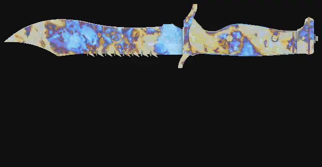 Bowie Knife Case Hardened seed 666 playside