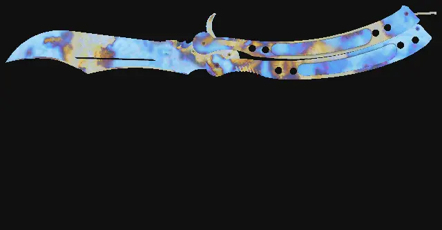 Butterfly Knife Case Hardened seed 458 playside