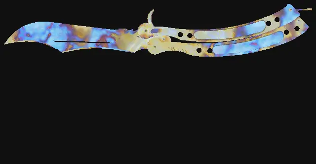 Butterfly Knife Case Hardened seed 615 playside