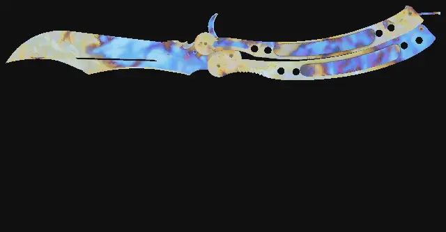 Butterfly Knife Case Hardened seed 709 playside