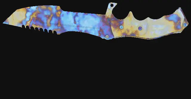 Huntsman Knife Case Hardened seed 196 playside