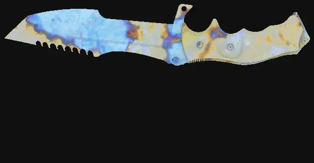 Huntsman Knife Case Hardened seed 371 playside