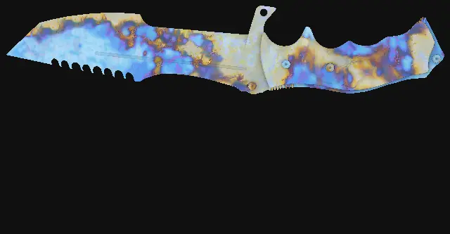 Huntsman Knife Case Hardened seed 468 playside