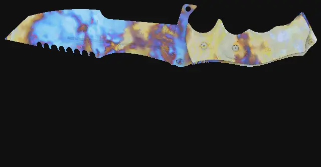 Huntsman Knife Case Hardened seed 499 playside