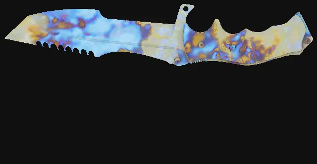 Huntsman Knife Case Hardened seed 612 playside