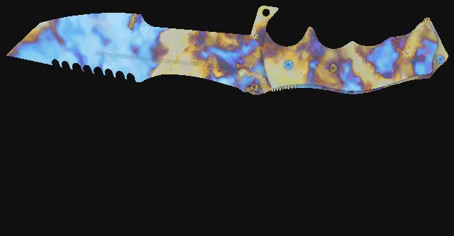 Huntsman Knife Case Hardened seed 631 playside