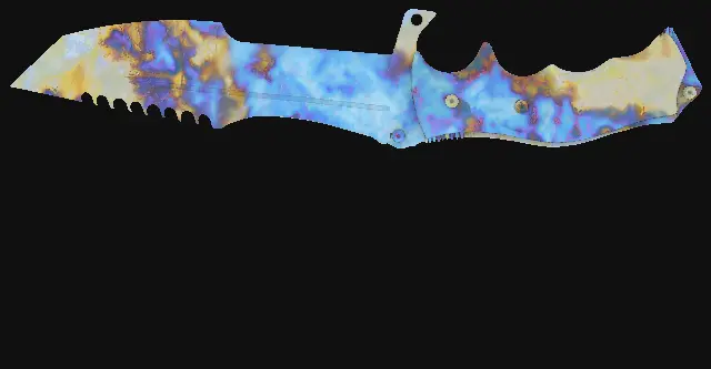 Huntsman Knife Case Hardened seed 671 playside