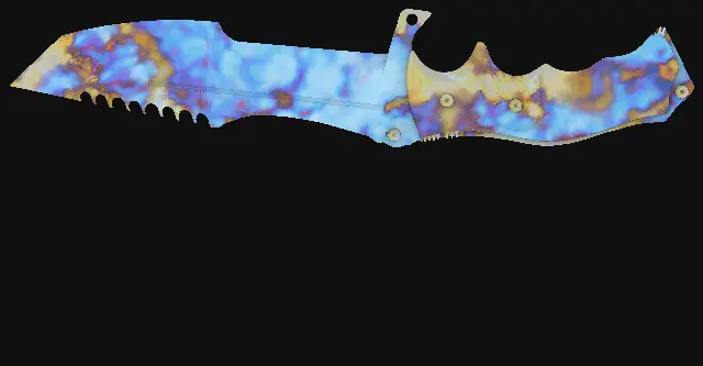 Huntsman Knife Case Hardened seed 703 playside