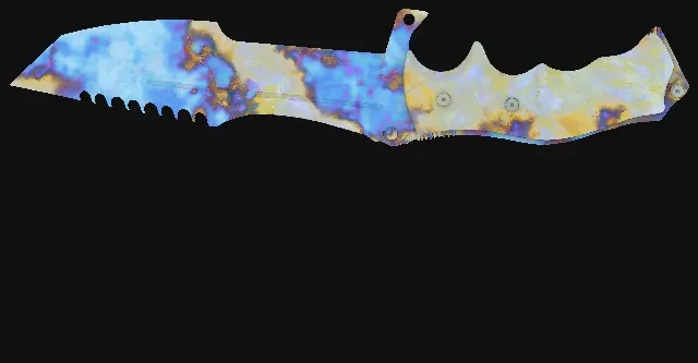 Huntsman Knife Case Hardened seed 73 playside