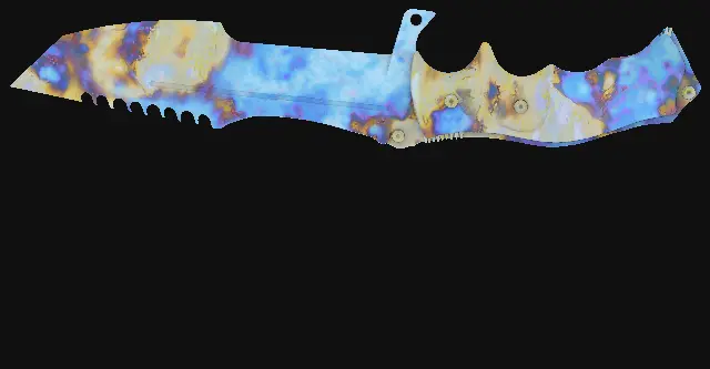Huntsman Knife Case Hardened seed 741 playside