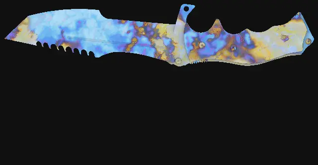 Huntsman Knife Case Hardened seed 838 playside