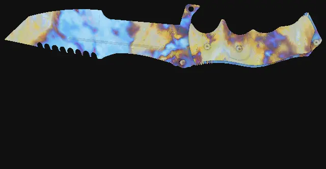 Huntsman Knife Case Hardened seed 854 playside