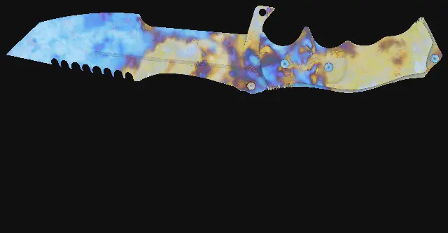 Huntsman Knife Case Hardened seed 868 playside