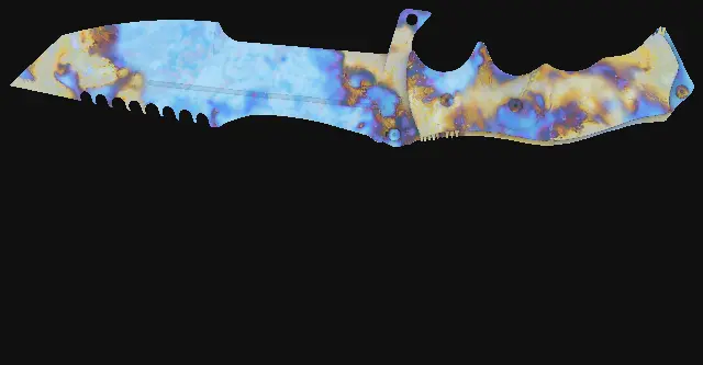 Huntsman Knife Case Hardened seed 881 playside
