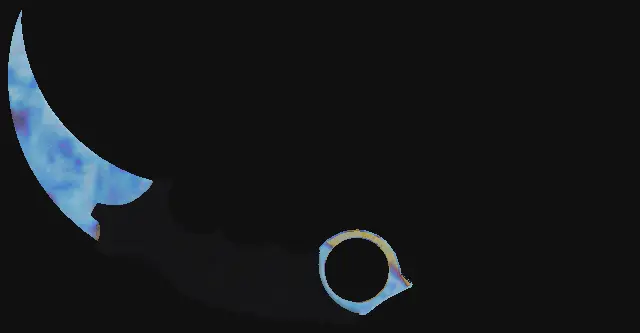Karambit Case Hardened seed 387 pattern render