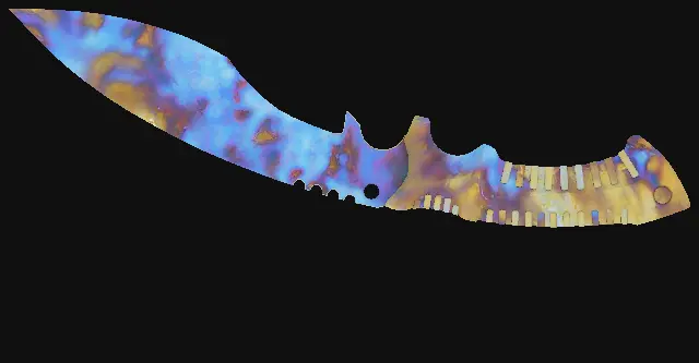 Kukri Knife Case Hardened seed 110 playside