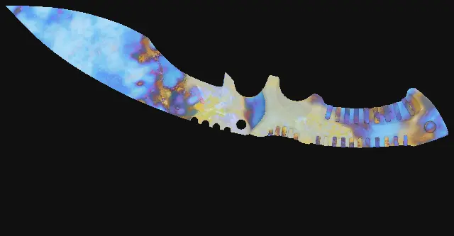 Kukri Knife Case Hardened seed 282 playside