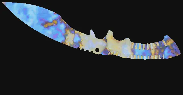 Kukri Knife Case Hardened seed 30 playside