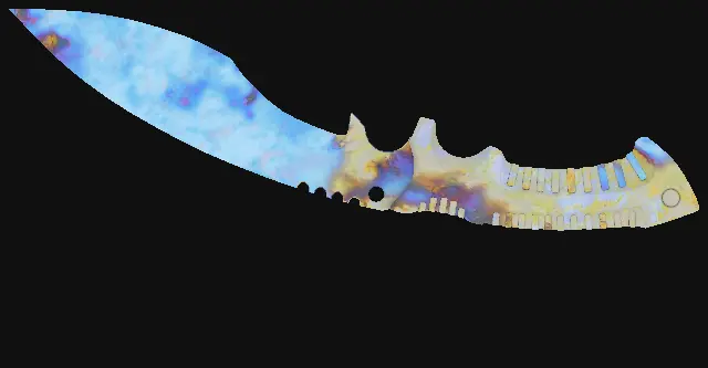Kukri Knife Case Hardened seed 371 playside