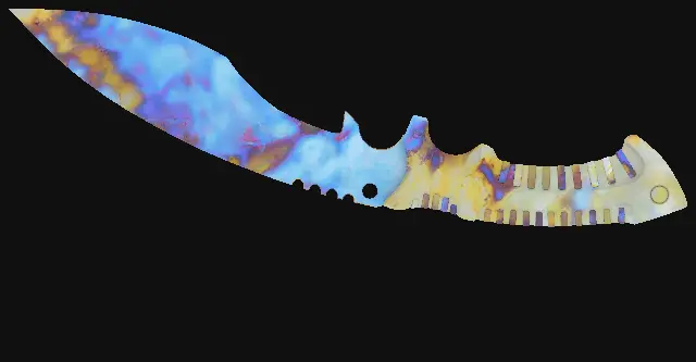 Kukri Knife Case Hardened seed 714 playside