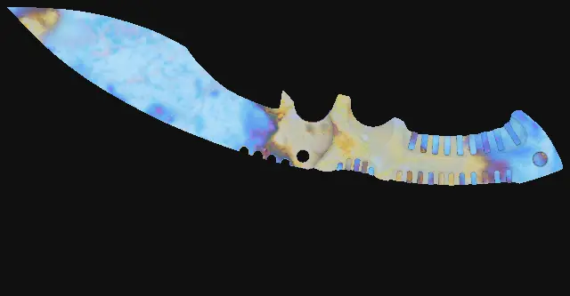 Kukri Knife Case Hardened seed 749 playside