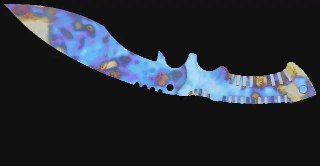 Kukri Knife Case Hardened seed 872 playside