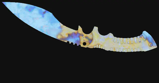 Kukri Knife Case Hardened seed 919 playside