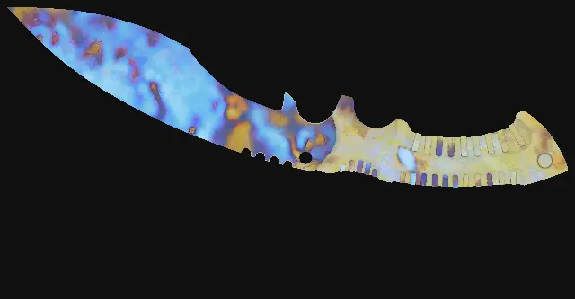 Kukri Knife Case Hardened seed 974 playside