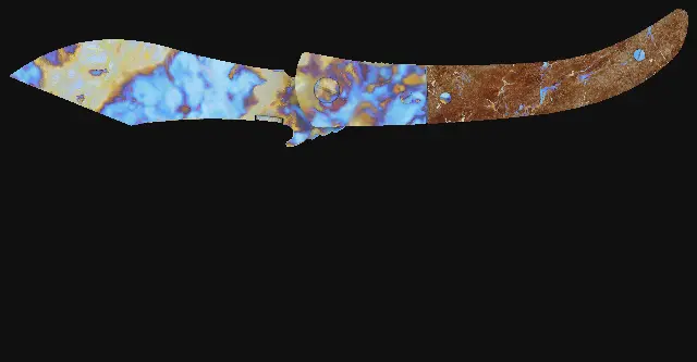 Navaja Knife Case Hardened seed 126 playside