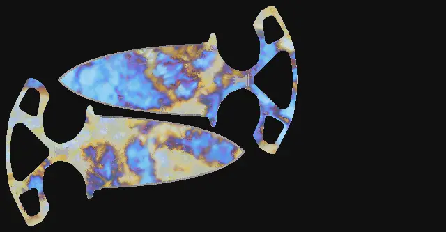 Shadow Daggers Case Hardened seed 136 playside