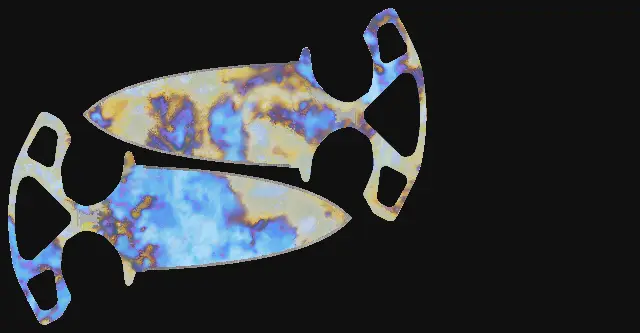 Shadow Daggers Case Hardened seed 283 playside