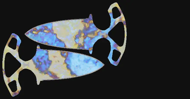 Shadow Daggers Case Hardened seed 698 playside
