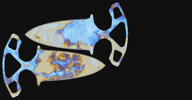 Shadow Daggers Case Hardened seed 771 playside