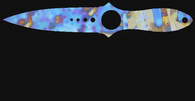 Skeleton Knife Case Hardened seed 127 playside