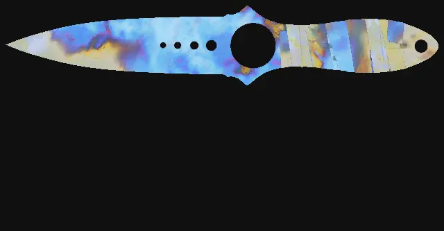 Skeleton Knife Case Hardened seed 130 playside