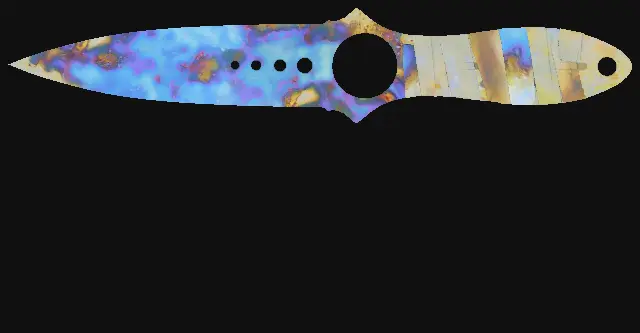 Skeleton Knife Case Hardened seed 223 playside