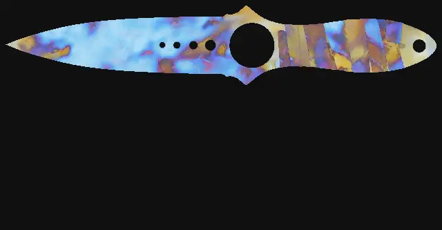 Skeleton Knife Case Hardened seed 383 playside