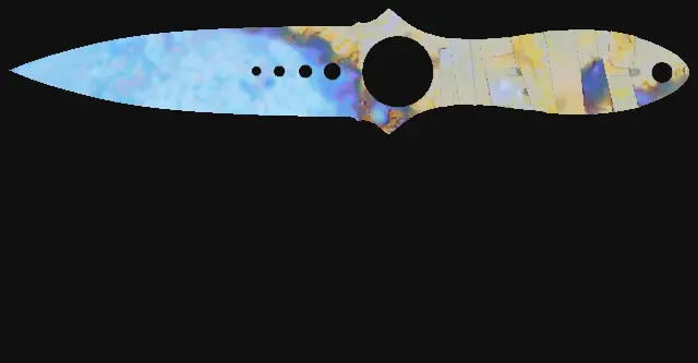 Skeleton Knife Case Hardened seed 447 playside