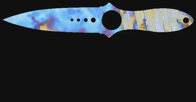 Skeleton Knife Case Hardened seed 575 playside