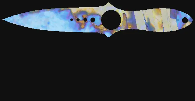 Skeleton Knife Case Hardened seed 577 playside