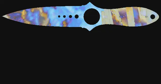 Skeleton Knife Case Hardened seed 609 playside