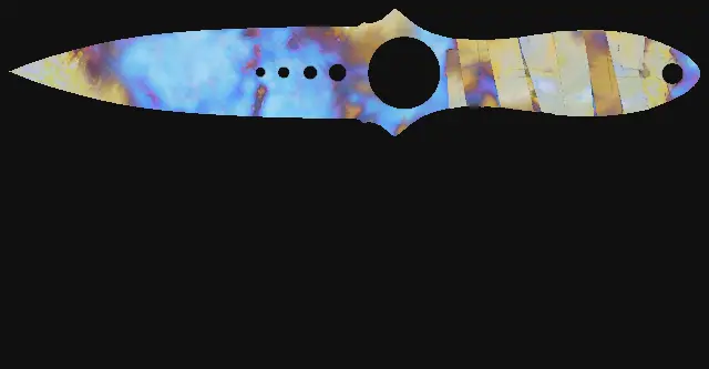 Skeleton Knife Case Hardened seed 662 playside