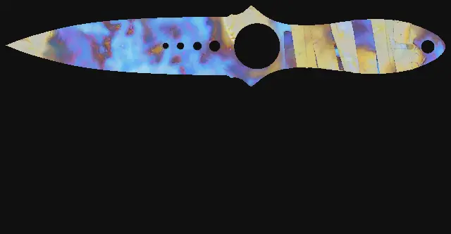 Skeleton Knife Case Hardened seed 729 playside