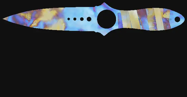Skeleton Knife Case Hardened seed 819 playside