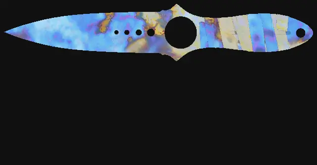 Skeleton Knife Case Hardened seed 849 playside