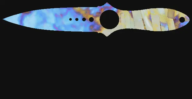 Skeleton Knife Case Hardened seed 862 playside