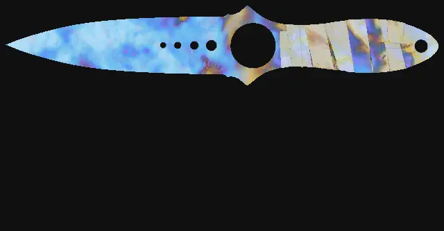Skeleton Knife Case Hardened seed 961 playside