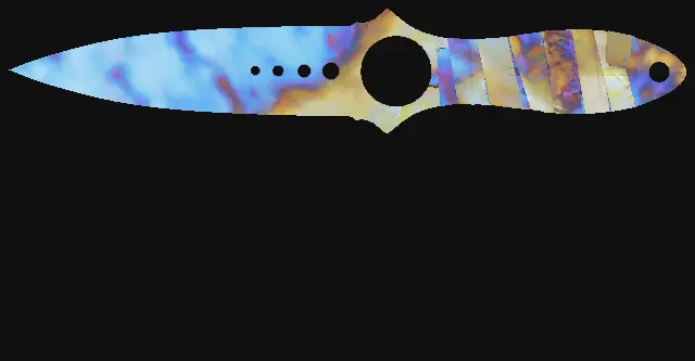 Skeleton Knife Case Hardened seed 985 playside